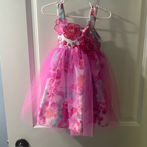 Rare Editions Pink and White Dress